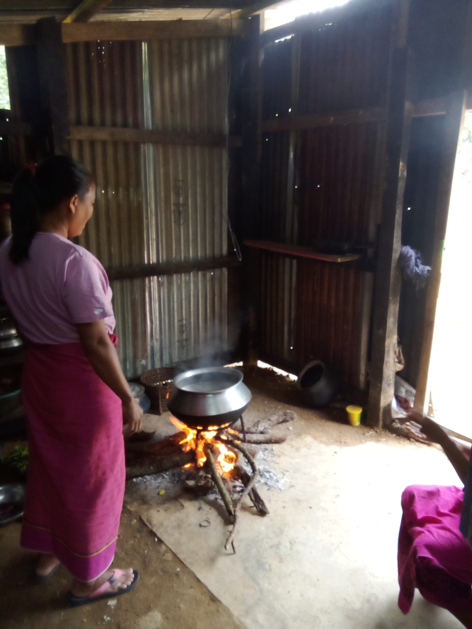 焚き火での調理